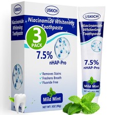 7.5 Nano-Hydroxyapatite Toothpaste,3 Pack Fresh Breath 3 Ounce Pack of 3