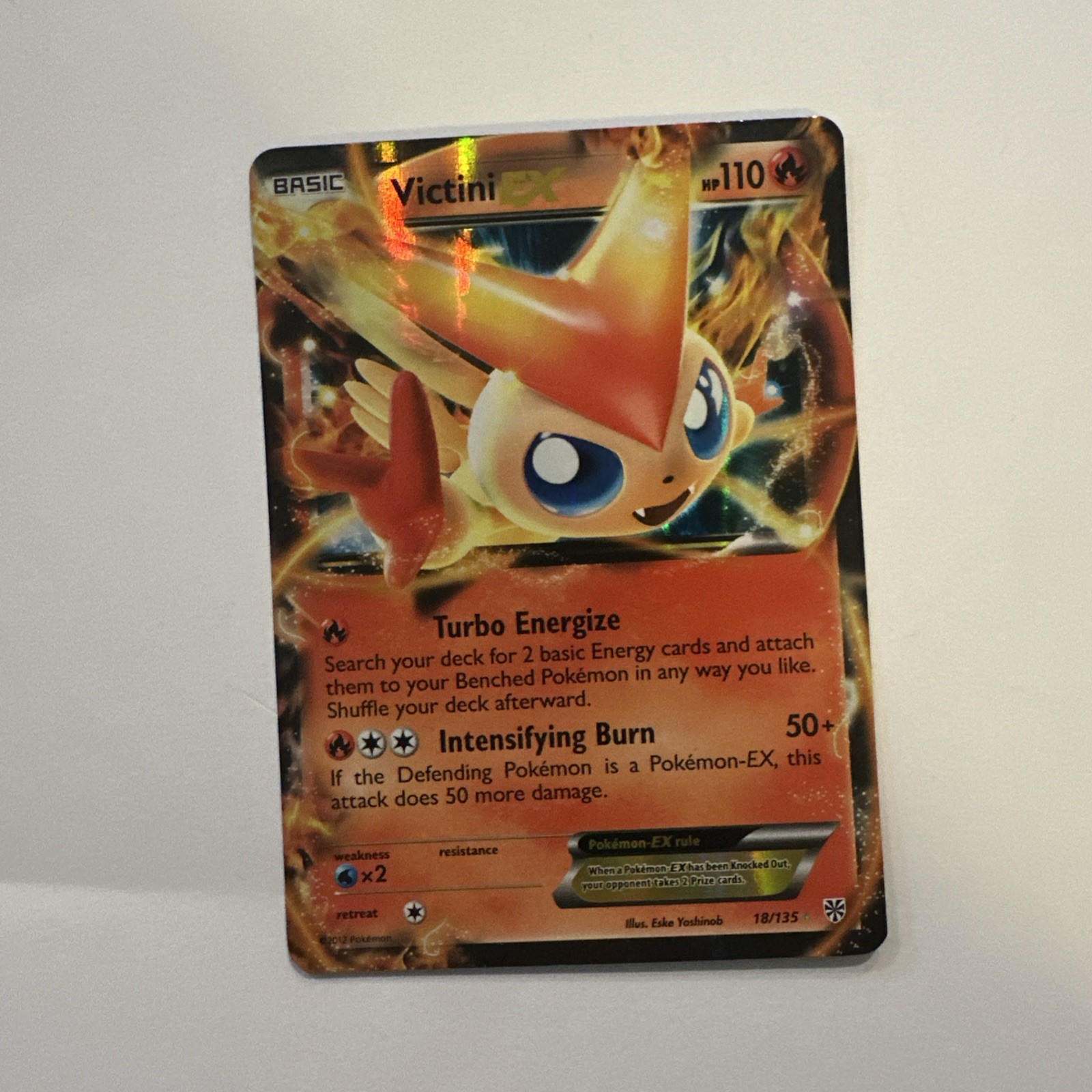 Pokémon Victini EX 18/135 Plasma Storm Ultra Rare Holo English Fire