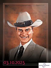 Larry Hagman--3D5A--Printed Keychain