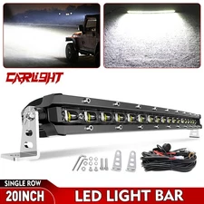 Single Row 20inch Curved LED Light Bar Slim offroad Truck Boat SUV 22" + Wiring 