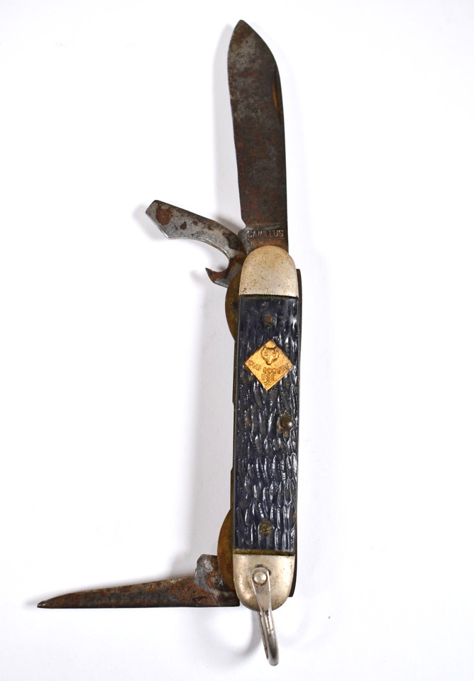An official vintage Camillus Cub Scout multi-tool knife — a tiny slice of Americana that instantly triggers nostalgia and still holds a great edge.