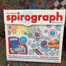 The Original Spirograph Delux Set- 22 PCs.-Guide Book- Carry Case- Brand New