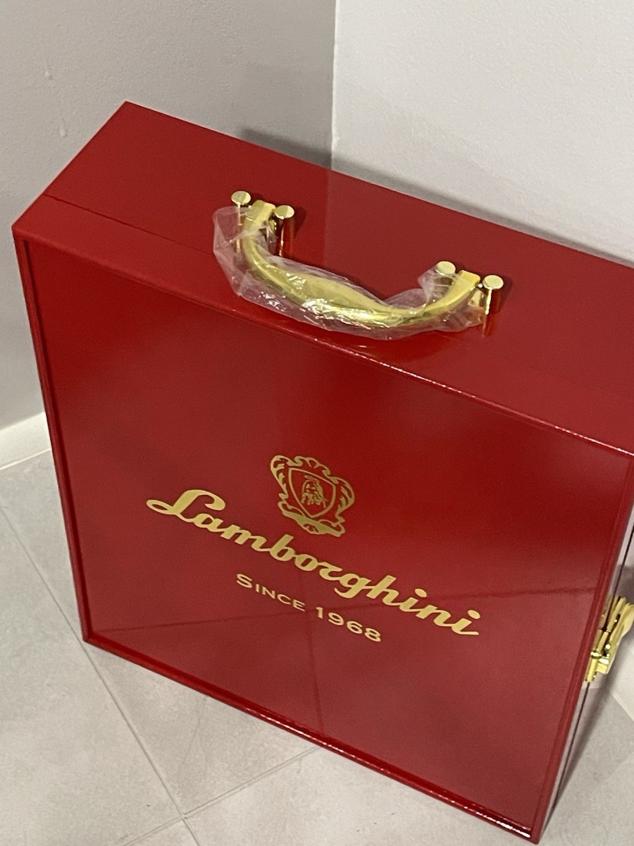 Lamborghini Red Wine Case Lambo Empty Storage Box Bar Accessories