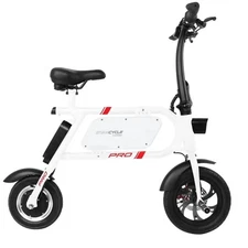 Swagtron Swagcycle Pro Folding SCP-1 E-Bike w/ 15-mile Range Up to 264 lbs White