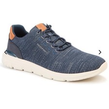 Rockport Men's Jaimson Sneakers Size 8 Wide Dark Blue NIB NWT Casual Cushioned