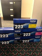 Brother Genuine TN223 Toner Set. BK/C/M/Y. 2 Black, 1 Cyan, 1 Magenta, 1 Yellow