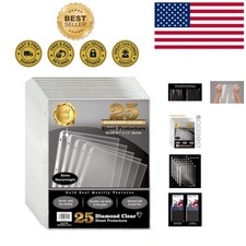 Archival Safe 25 Pack Heavyweight Clear Sheet Protectors - 4 mil, 3-Hole Punched