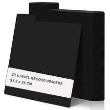 20 Pcs Vinyl Record Dividers, 12.4"x13.4" Plastic Record Divider with Tabs, R...