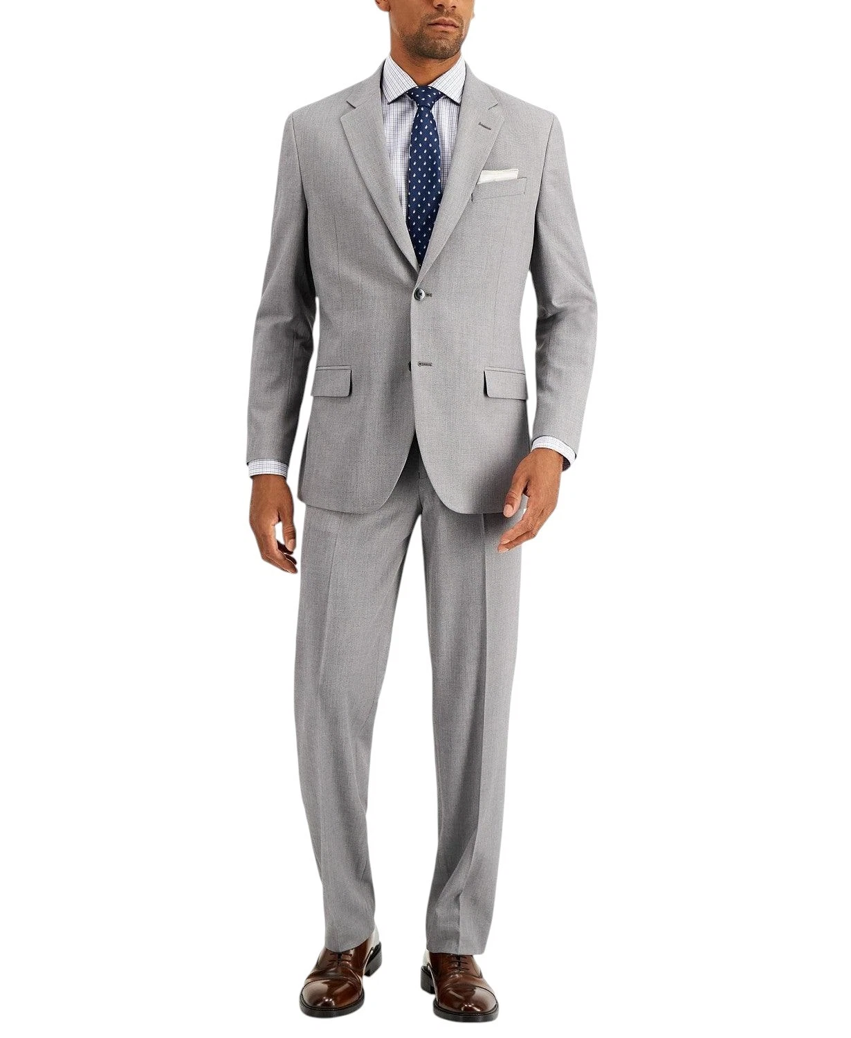 Nautica Mens Modern Fit Suit Jacket 38 Regular Light Grey N40070GAFF