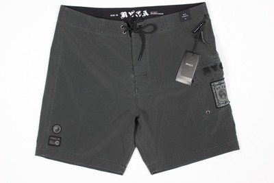 RVCA× Benjamin Jeanjean3×2チェストジップフルスーツ RVCA Men's Benj Skull Swim Trunks Board Shorts 36 Black Benjamin