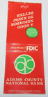 Vintage Adams County National Bank Matchbook Cover Pennsylvania PA Red — photo 2