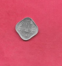 INDIA INDIAN KM10.1 1967 C UNCIRCULATED-UNC MINT OLD VINTAGE ALUMINUM PAISE COIN
