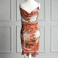 NWT Shein 3XL Mesh Ruched Mini Dress Cherub Romantic Sexy Angel Y2K Renaissance