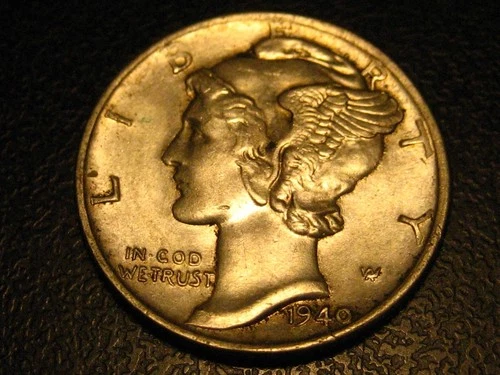 1940-P 90% Silver Mercury Head Dime BU ^^^^^