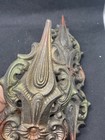 Set Of 2 Curtain Tie back/Curtain Holder/antique Hardware Art Deco Cast Iron Act — photo 3