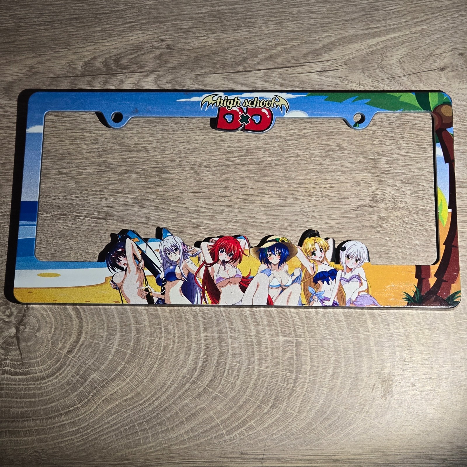 High School DxD Swimsuit License Plate Frame Figure Rias Gremory Akeno Xenovia