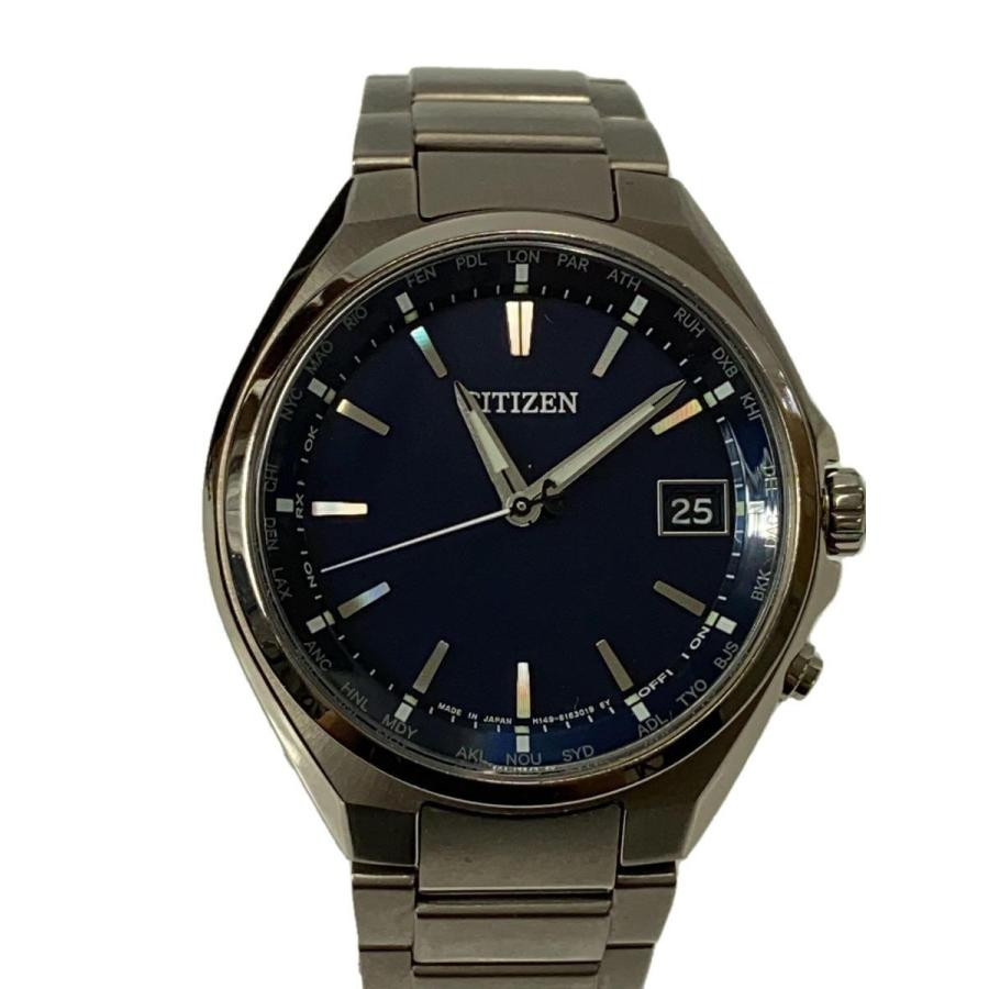 USED CITIZEN H149-S118921 Navy Case Size 3.5 ×4cm Watch #2214