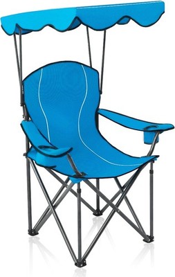 Canopy Lounge Chair Sunshade Hiking Travel Chair with Cup Holder