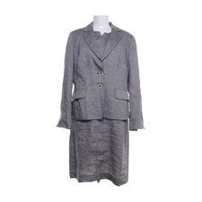 Aigner, Blazer, Größe: 44, Grau, Leinen, Fischgräte, Damen #ZhM