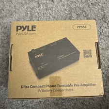 Pyle Pro PP555 Black Mini Ultra-compact Phono Turntable Preamp with Adapter