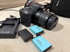 Canon EOS rebel SL2 24.2 mp dslr camera with 18-55 lens and 3 batteries