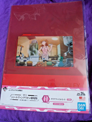   NEU! X2 EVANGELION ASUKA LANGLEY BANDAI A4 GRÖSSE DURCHSICHTIG AKTENORDNER SET ANIME