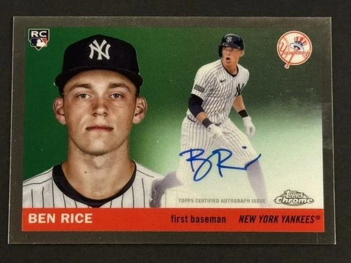 ⭐️2025 Topps Chrome Platinum ⭐️BEN RICE Base AUTO Rookie RC Yankees CPA-BR⭐️
