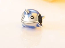 Shimmering Whale Blue Enamel Pandora Charm Playful Beach Fun Vocation & Travel