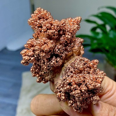 289G Rare!! iridescent Native Copper crystal mineral specimen