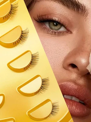 5 Pairs xNatural Half Eye False Eyelashes, 3-5-9mm Mixed Length, Everyday Glam )