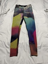 Nike Forever Run Tights Womens Small Multicolor Dri-Fit Rear Pocket Dance Pants