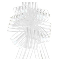 10 StüCke 6 Zoll GroßE Pull BöGen Geschenk Verpackung BöGen Band Organza Weiß