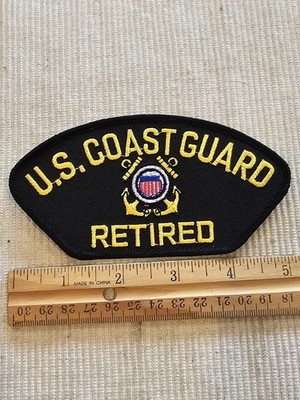 1970s 1980s 90s USCG Coast Guard Retired Cap Badge Patch L@@K!!!