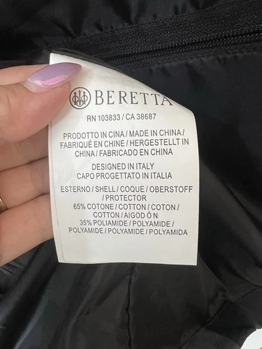Beretta Bisley Waterproof Shooting Jacket Men's Size Medium Grey Black EUC image 8