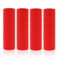 100 Pack Seamless Hair Ties for Women Girls Ponytail Holders for Thick Hair Red
