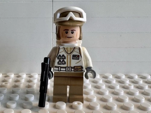 Hoth Rebel Trooper White Uniform Dark Tan Helmet Star Wars Lego Minifig sw1026