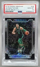 Jayson Tatum 2018 Panini Obsidian #38 Electric Etch White Mojo 1/1 PSA 10