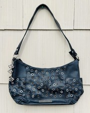 Vintage Harley Davidson Women s Leather Grommet Purse/Shoulder Bag/Charms/Large