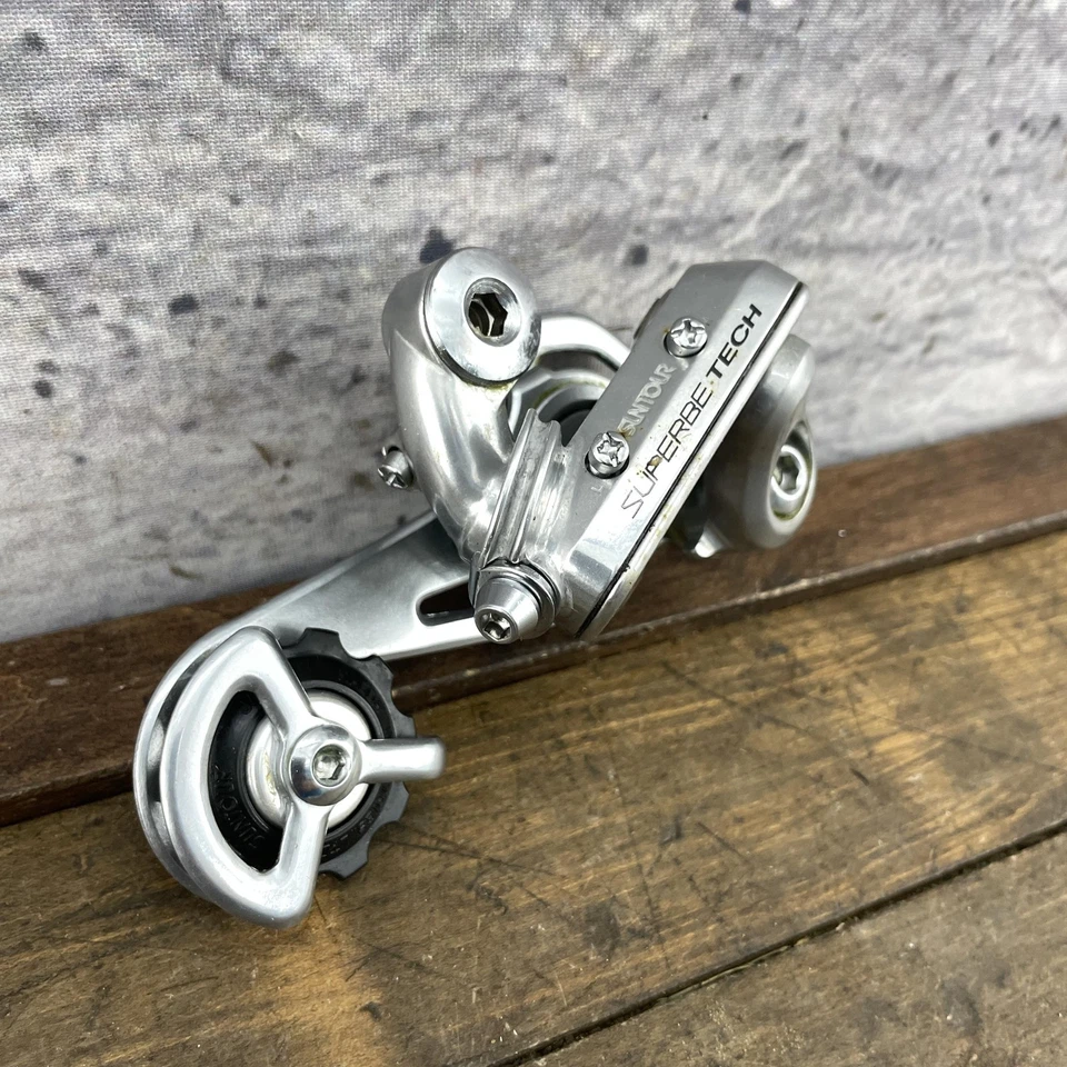 Desviador trasero SunTour Superbe Tech vintage nuevo jaula larga touring con caja Foto 2 de 4