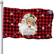 Christmas Flags for Outside 3x5, Double Printed Merry Christmas Flag 3x5 Outd...
