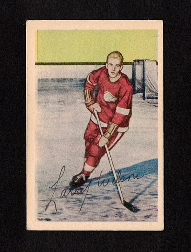 1952-53 LARRY WILSON #92 ROOKIE Parkhurst Red Wings Star Vintage NHL Hockey Card