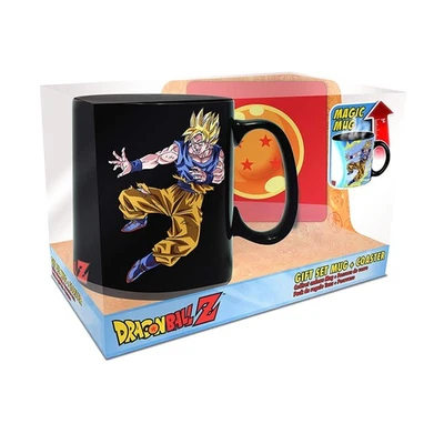 ABYSTYLE Dragon Ball Z Goku vs Buu Heat Change Mug 16 Fl Oz and Coaster Dragon Ball 4 ...