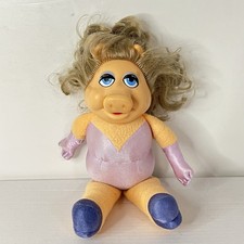 Vintage Fisher Price Miss Piggy 14" Plush No Dress Muppets Jim Henson 1980 READ