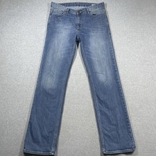 Calvin Klein Straight Fit Jeans Men  s 33x32 fits 33x31 Blue Medium Wash Denim