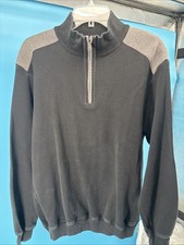 Vtg St Croix Men’s Made In USA Sweater, Black , Large Beyond EUC. 1/4 Zip
