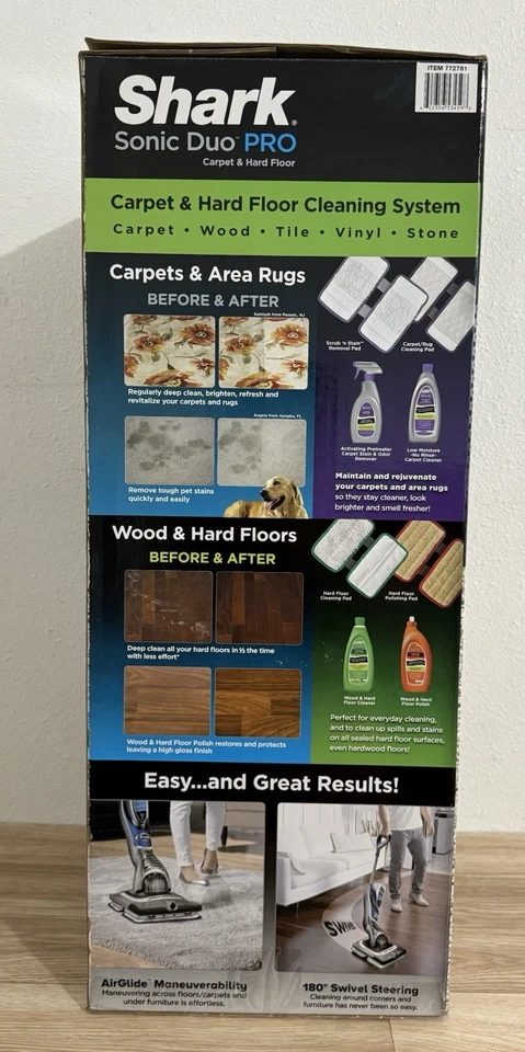 Limpiador de suelos de madera y alfombras Shark Professional Sonic Duo Pro SP1000 26 Foto 4 de 4
