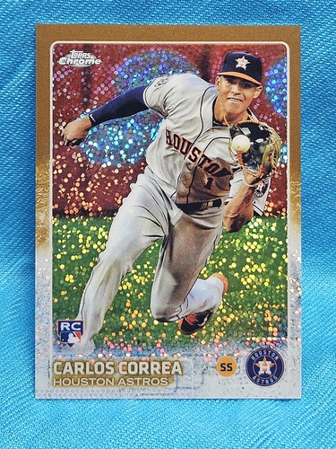 Carlos Correa [Gold] #US174 2015 Topps Chrome Update card