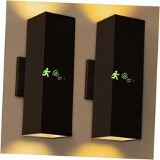 Motion Sensor Outdoor Wall Lights 2-Pack, Dusk to Dawn Brown-Motion Sensor