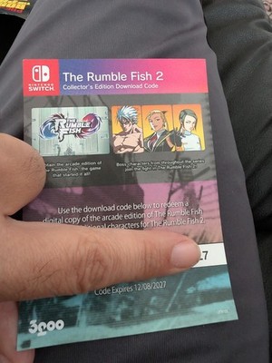 The Rumble Fish Nintendo Switch NSW Game plus 3 characters for Rumble fish 2.
