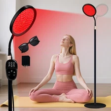 Red Light Therapy for Body, Red Infrared Light Therapy Lamp with Stand, 660nm an
